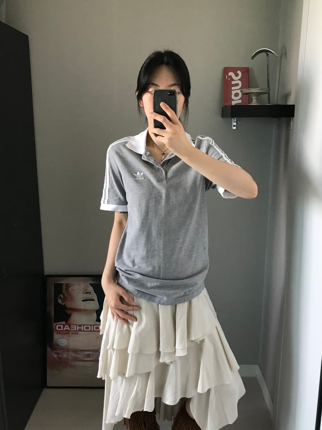 아디다스 트레포일 사이드라인 그레이 카라티 상품이미지4