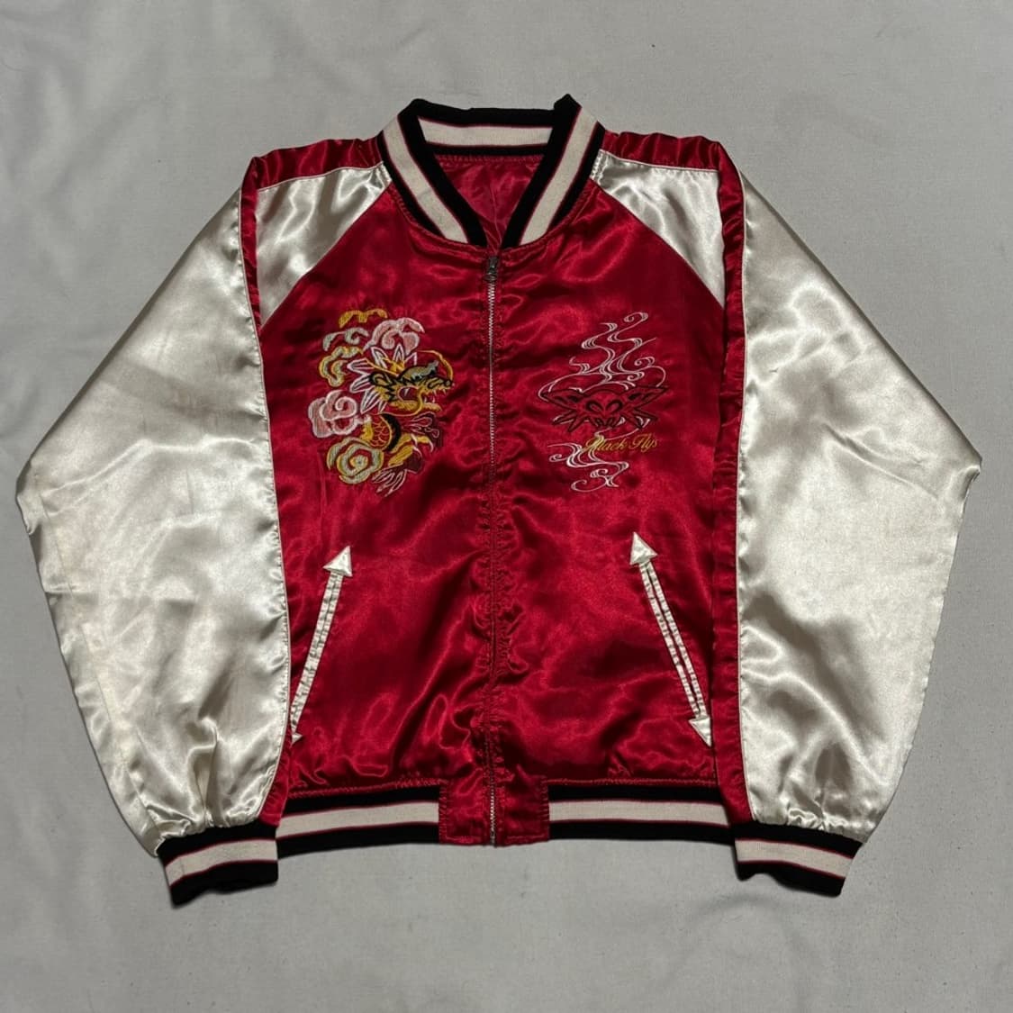 M jpn vtg 용자수 레드 스카쟌 상품이미지3