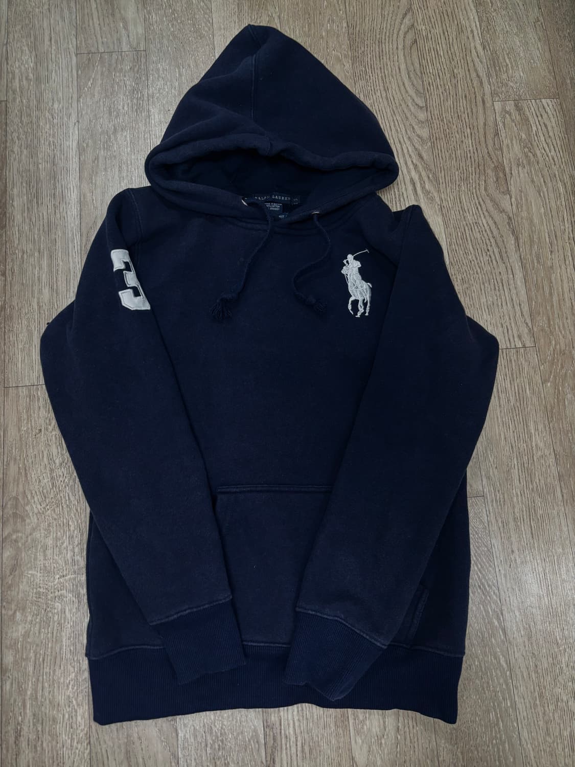 폴로 빅포니 네이비 기모 후드티 상품이미지1