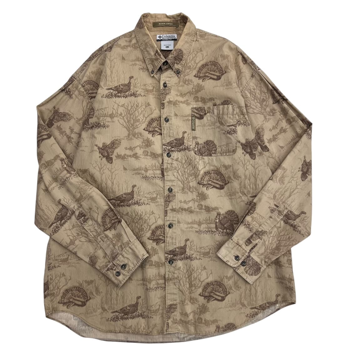 콜롬비아 버드 베이지 코듀로이 셔츠 XL 상품이미지2