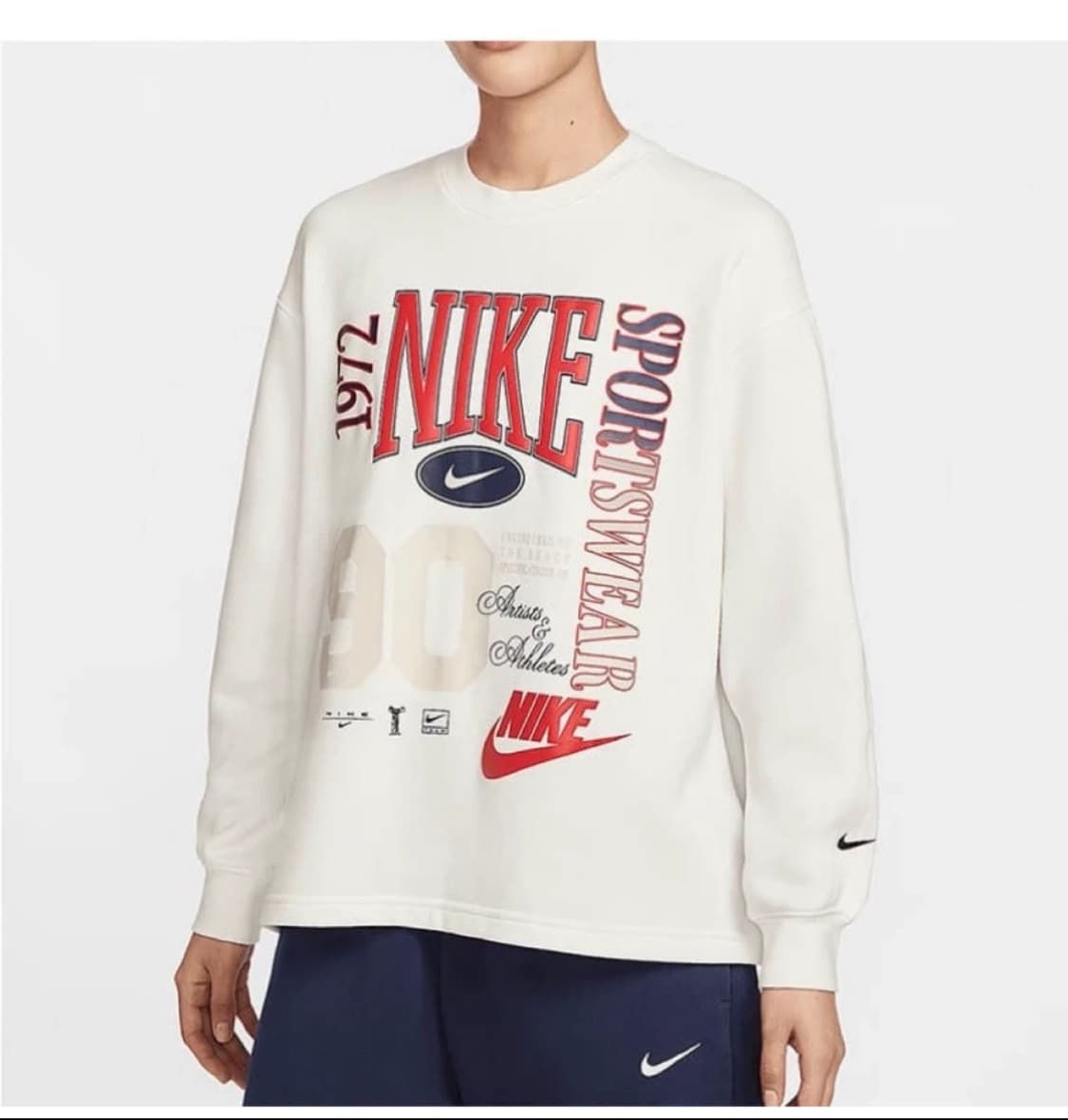 나이키 우먼스 스포츠웨어 테리 스웻셔츠 xs 상품이미지1