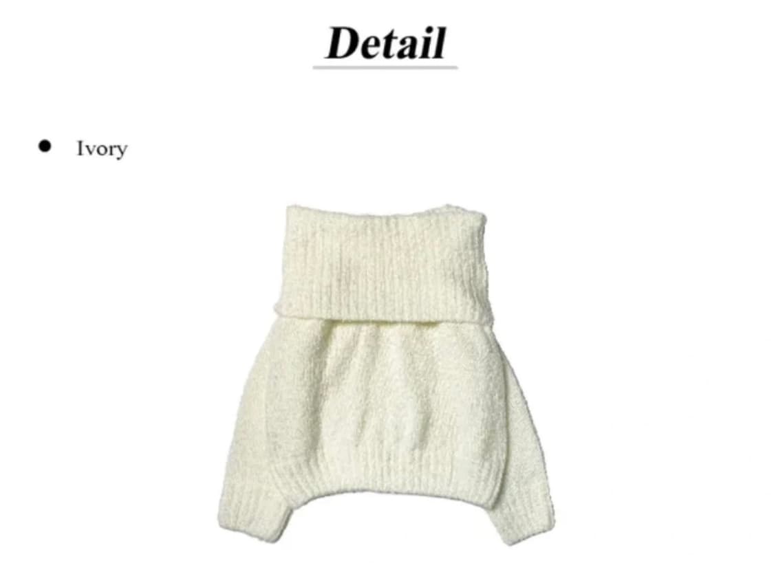 애니원모어 바루 오프숄더 루즈핏 도톰 니트 상품이미지4