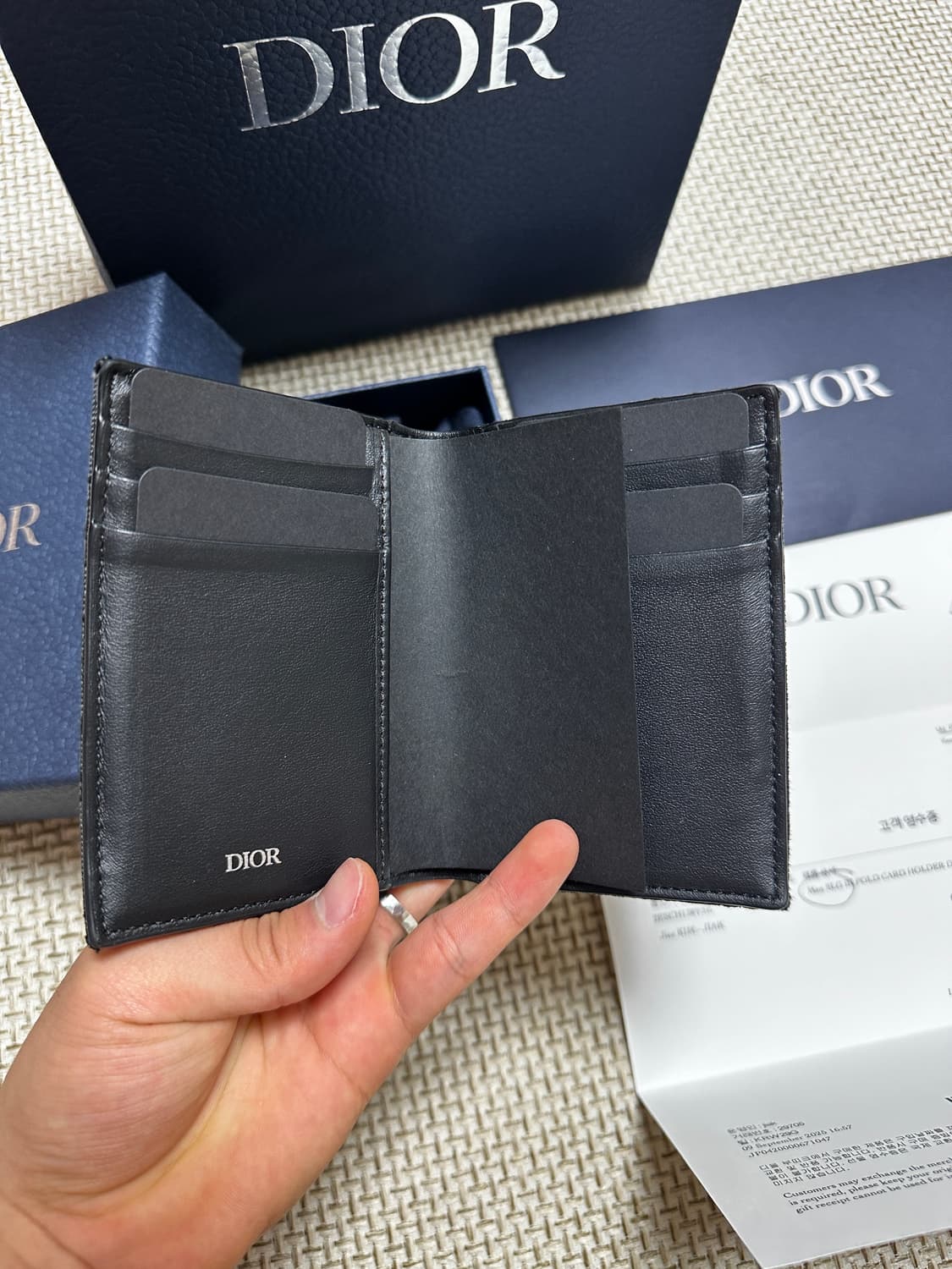 [OS/백화점판] 25ss 디올 오블리크 오거나이저 블랙 풀구성 상품이미지3