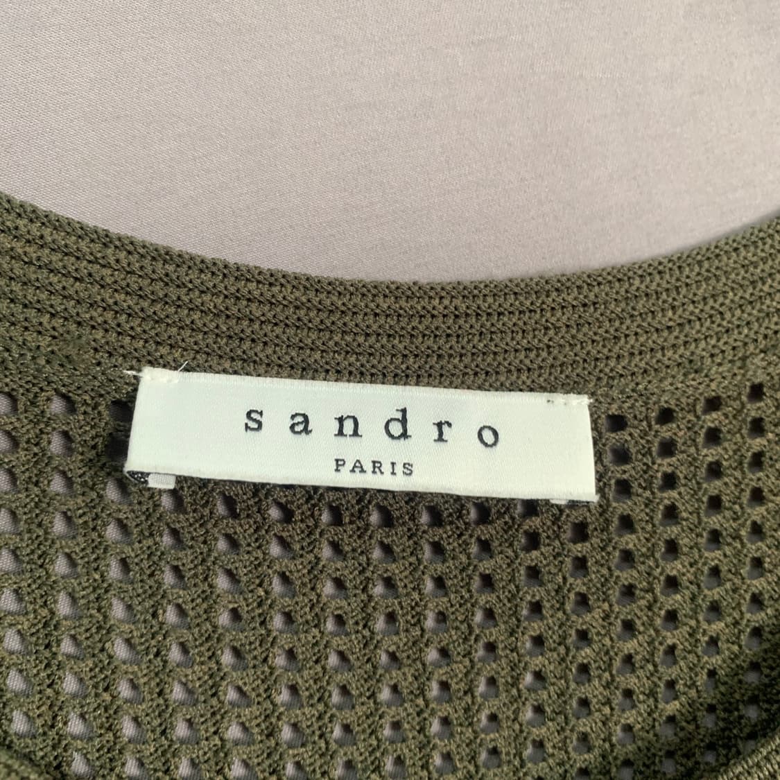 1 SANDRO 산드로 펀칭 니트 숏 슬리브 반팔 원피스 상품이미지7