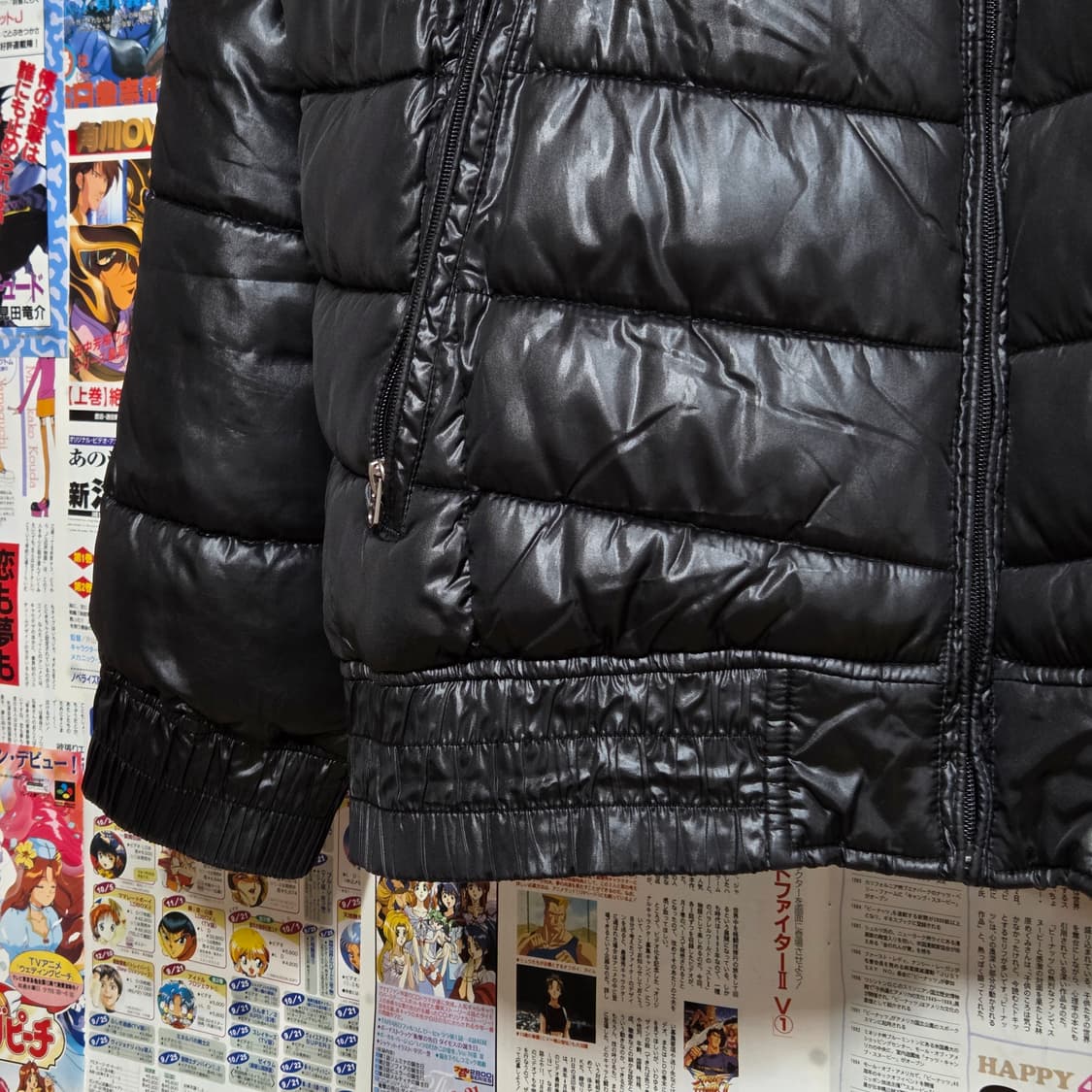 DOHC 빈티지 Y2K 유광 자수 후드 패딩 상품이미지5