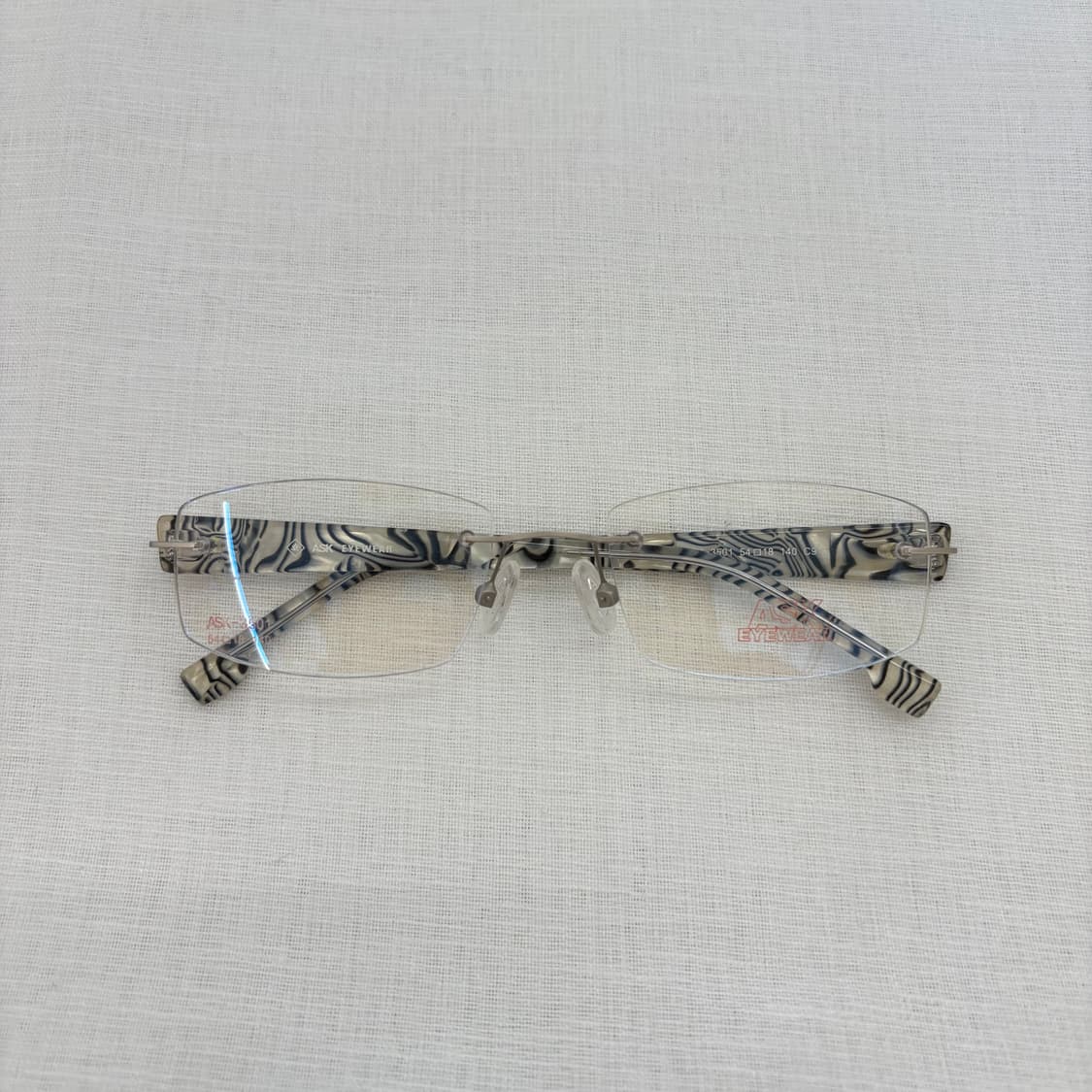 ASK 사각 무테 빈티지 안경 상품이미지4