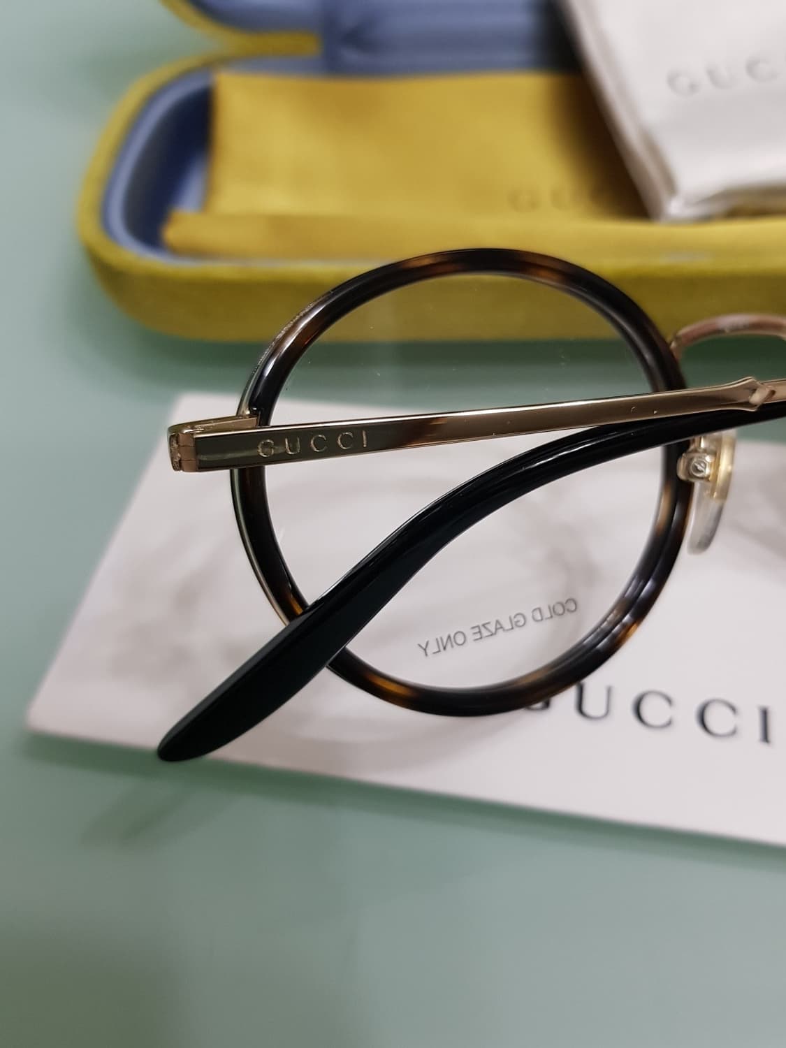 새상품 풀구성)구찌 솔텍스 라운드안경테 레오파드 상품이미지5