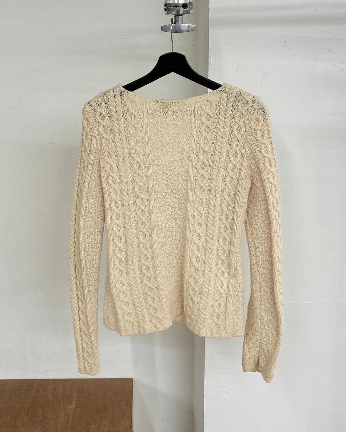 폴로 진스 아이보리 케이블 브이넥 니트 상품이미지6