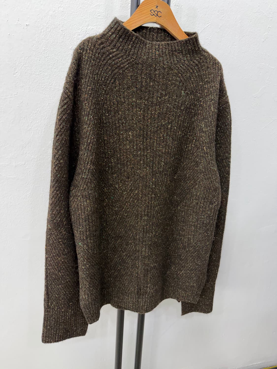 정품) 타임 한섬 여성 브라운 니트 스웨터 90F 상품이미지2