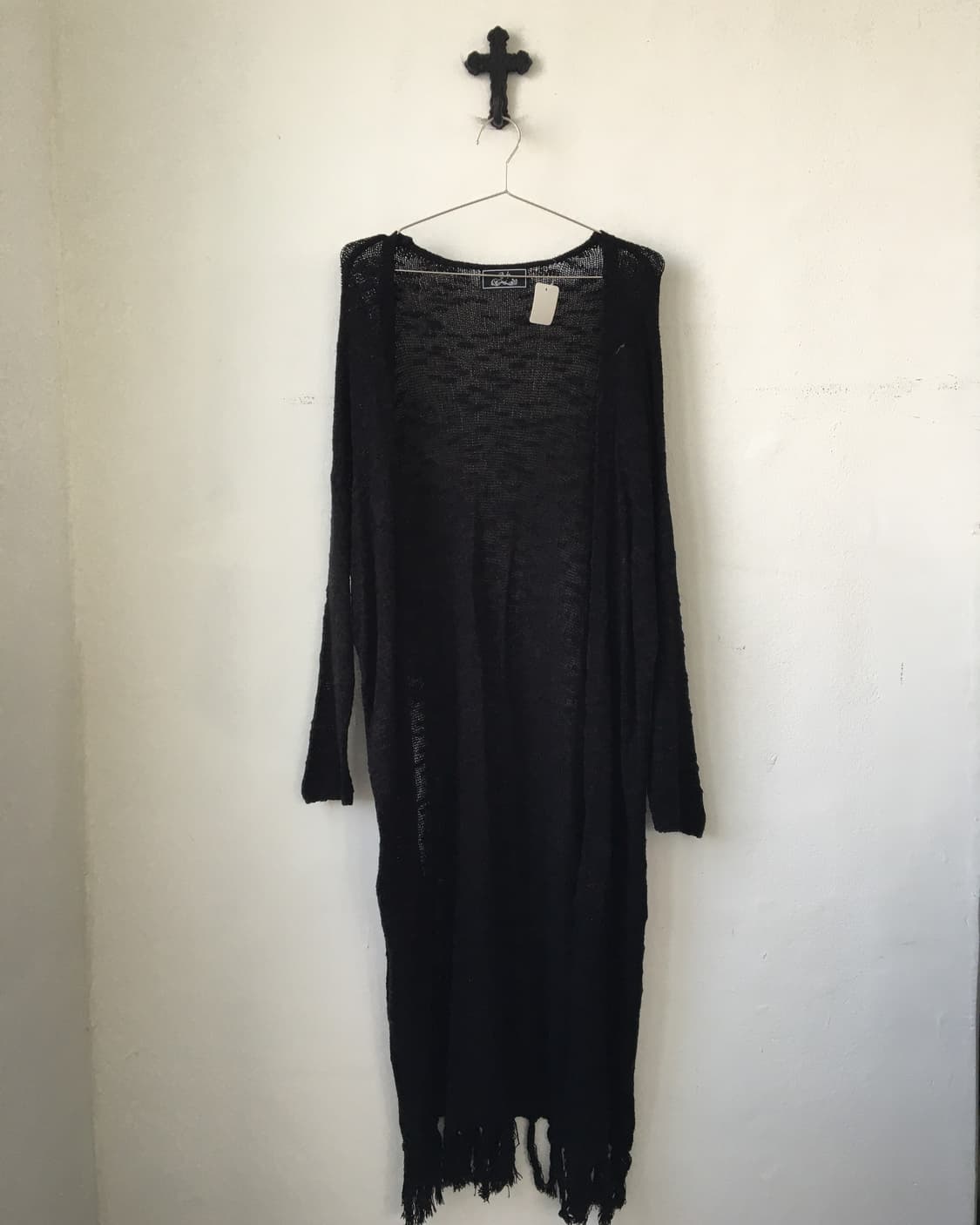 Fringe point open knit cardigan 상품이미지2