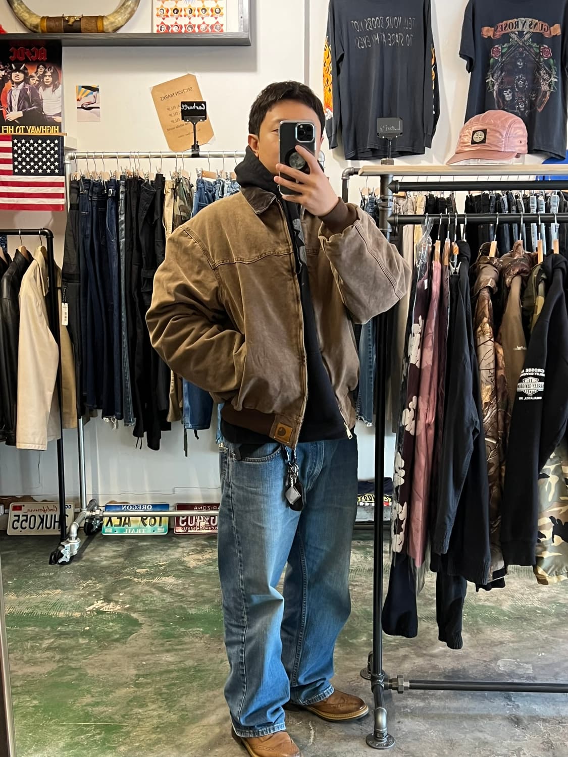 00s [XL] 칼하트 산타페 자켓 J14 CHT 체스넛 샌드스톤 덕 상품이미지3