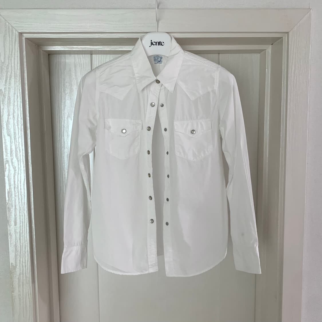 오어슬로우 여성 화이트 코튼 웨스턴 셔츠 상품이미지1