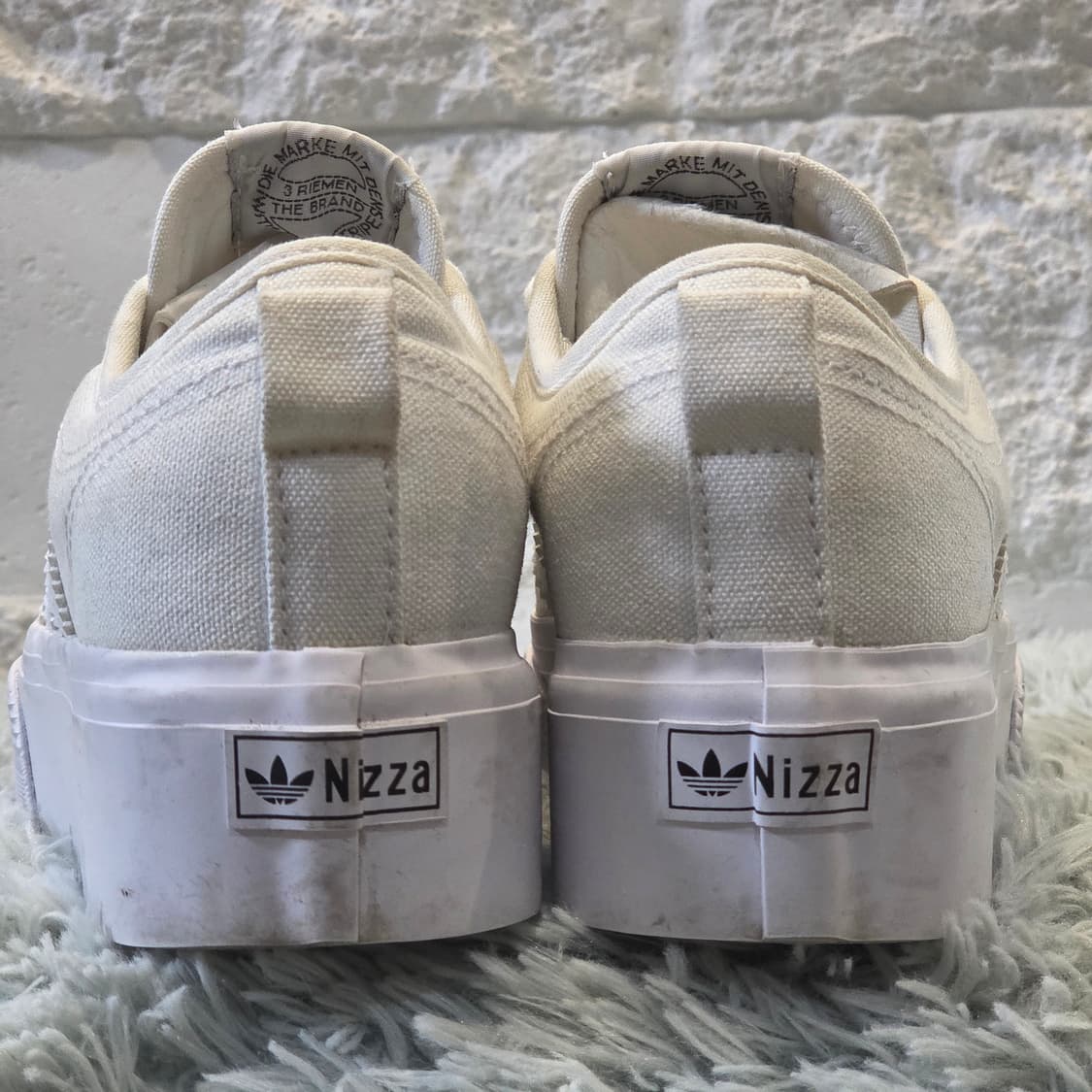 1a-2:아디다스 니짜 플랫폼 화이트 캔버스(220mm)-상태굿 상품이미지3