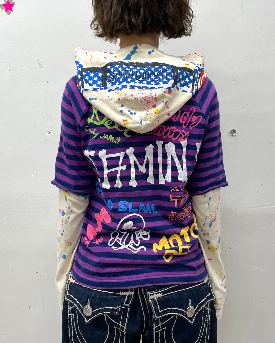 Jam Skull Headset Stripe Hoodie 상품이미지4