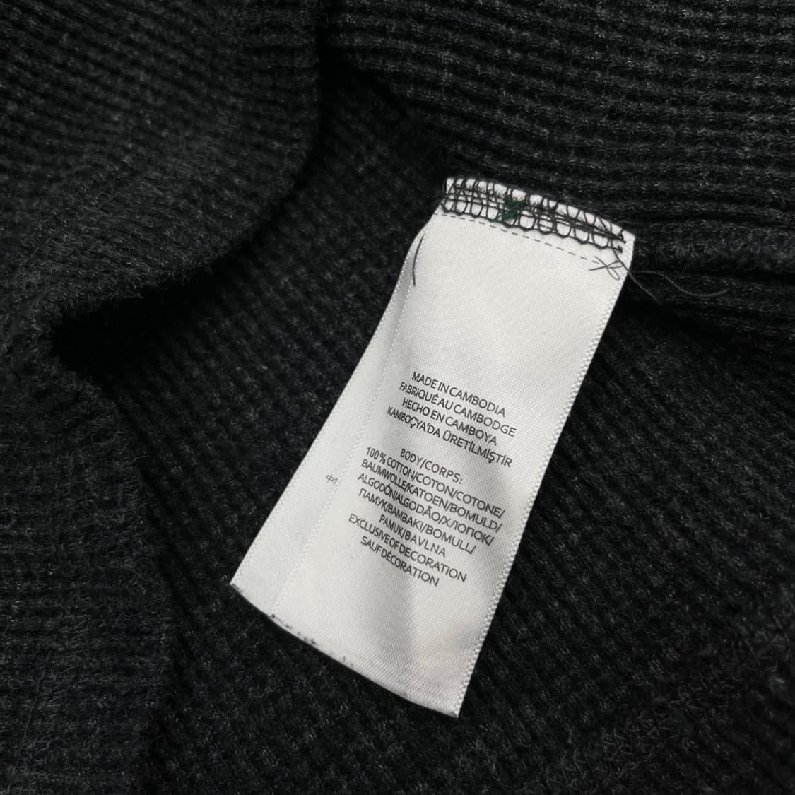 폴로 랄프로렌 화이트포니 차콜 와플 롱슬리브 XL 상품이미지5