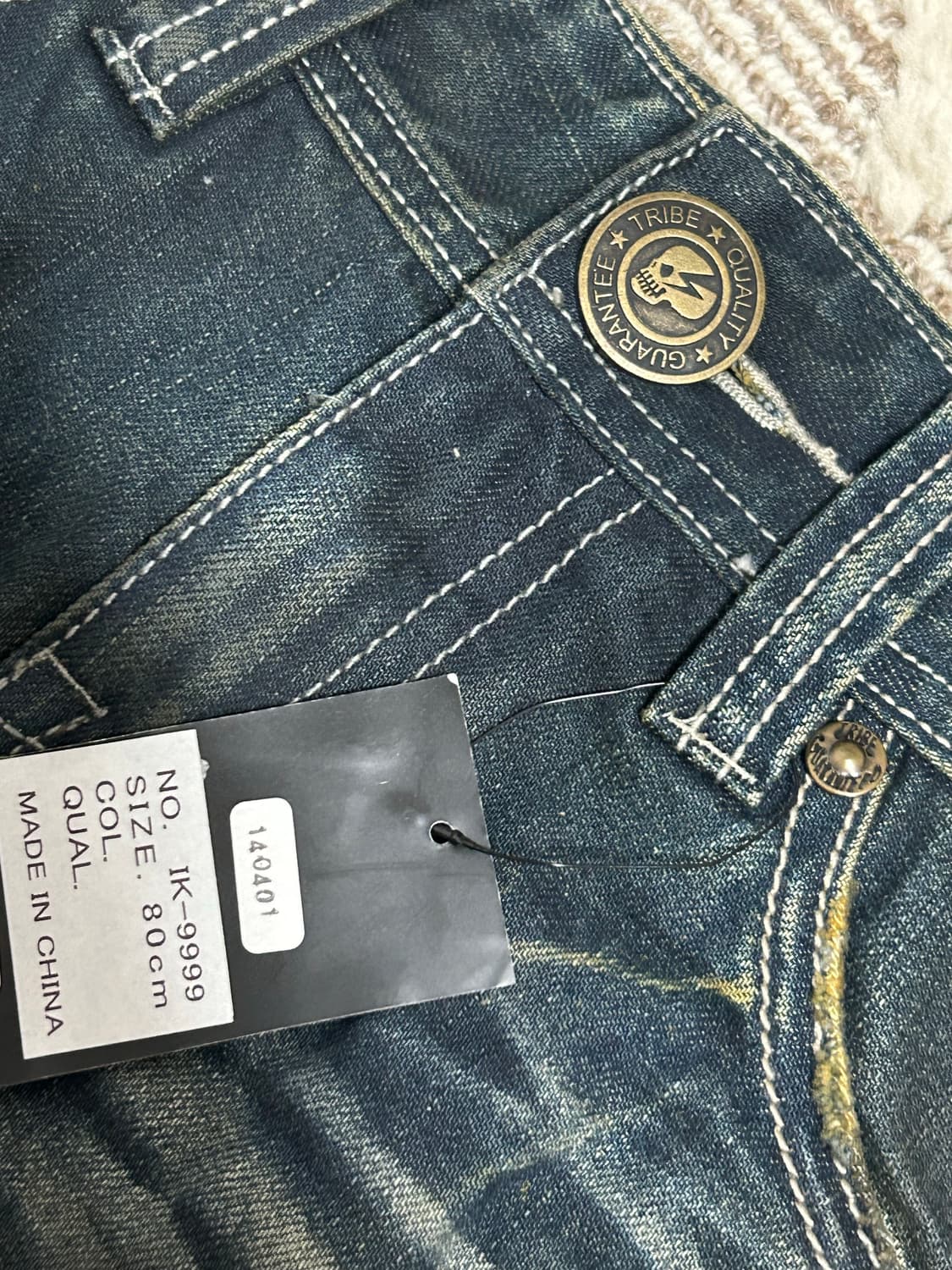 Thousand Y2k 펑크디테일 마이크로 숏 데님 스커트 상품이미지3