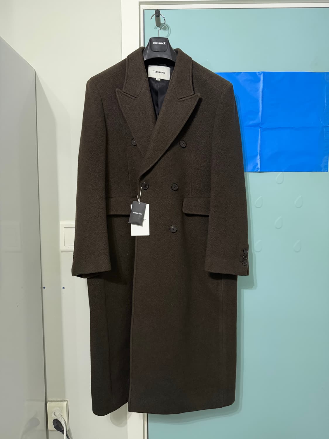 토니웩 텍스쳐드 울캐시미어 더블코트 다크브라운 사이즈 엑스라지 상품이미지2