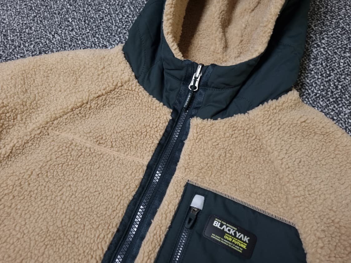 [무료배송][155]블랙야크 키즈 리버시블 양털 누빔 롱 후드점퍼 상품이미지3