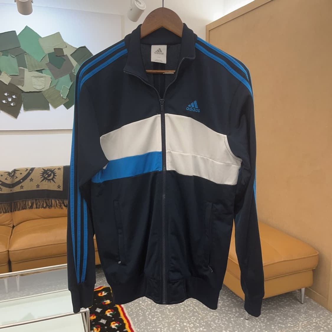 아디다스 스포티 희귀 아노깔 삼각로고 배색 져지 집업 95 C06551 상품이미지3