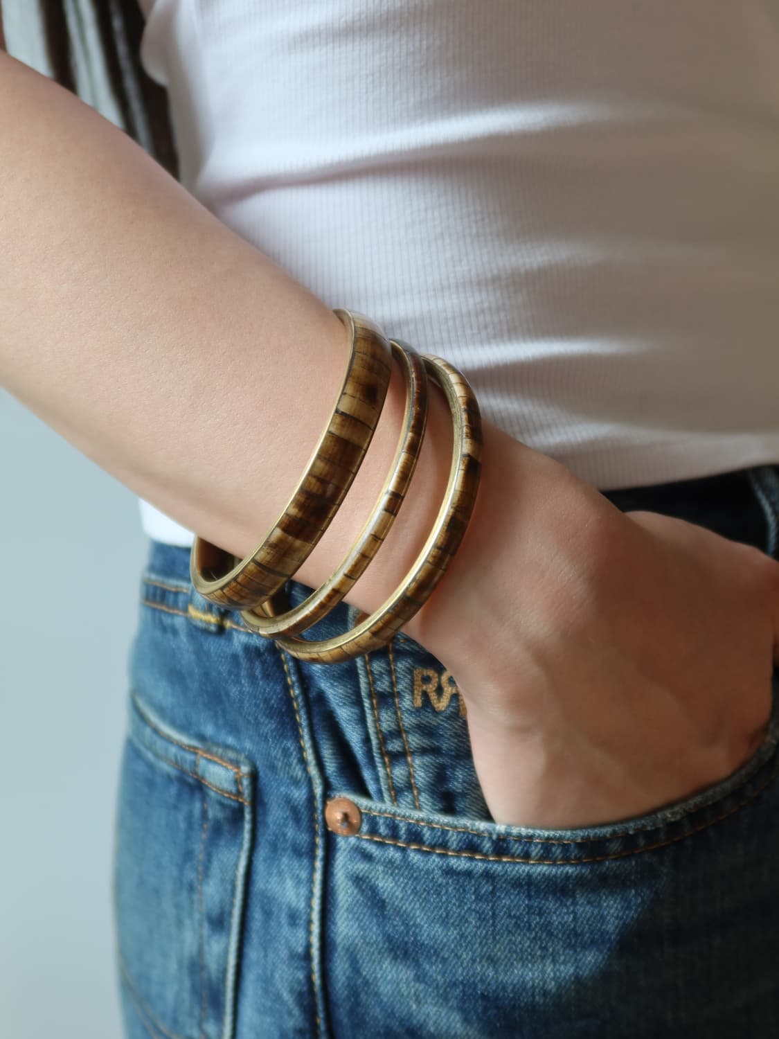 layered gold bracelet set 상품이미지1