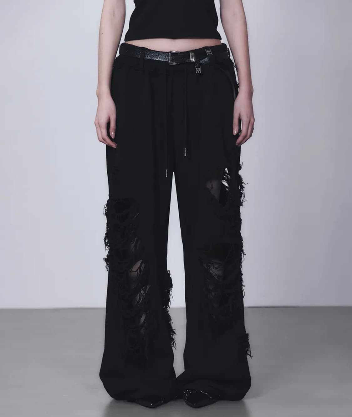 트리밍버드 Scratch Damage Wide Sweat Pants [  상품이미지1