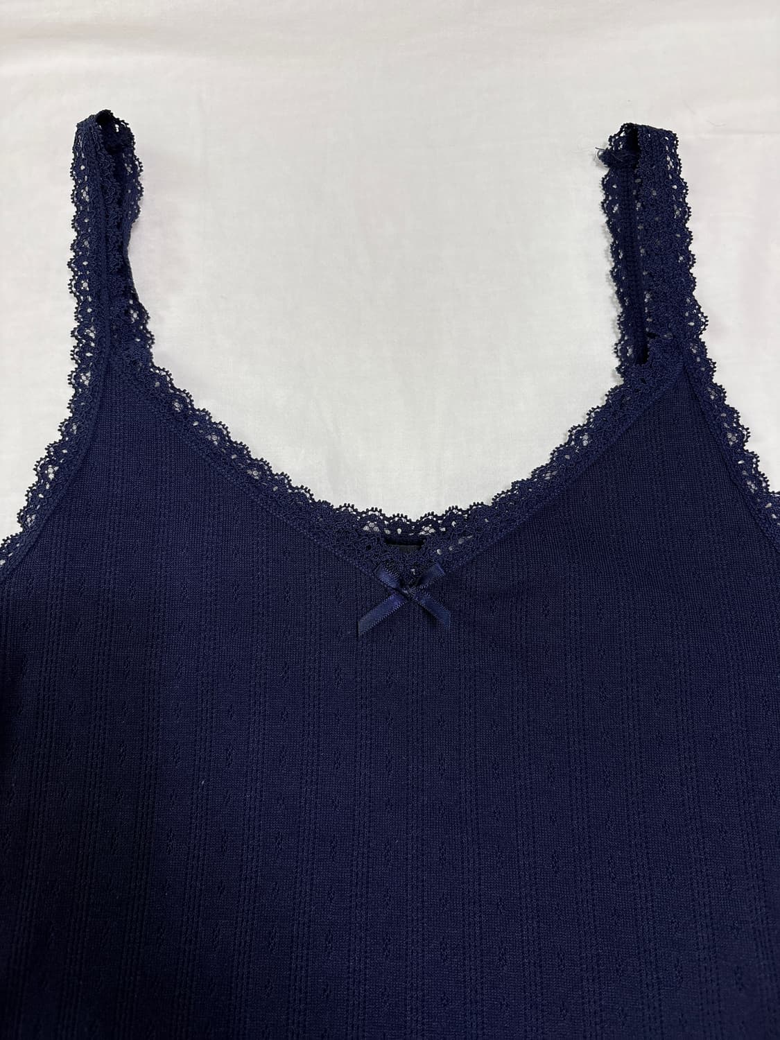 H&M 네이비 포인텔 레이스 나시 상품이미지2