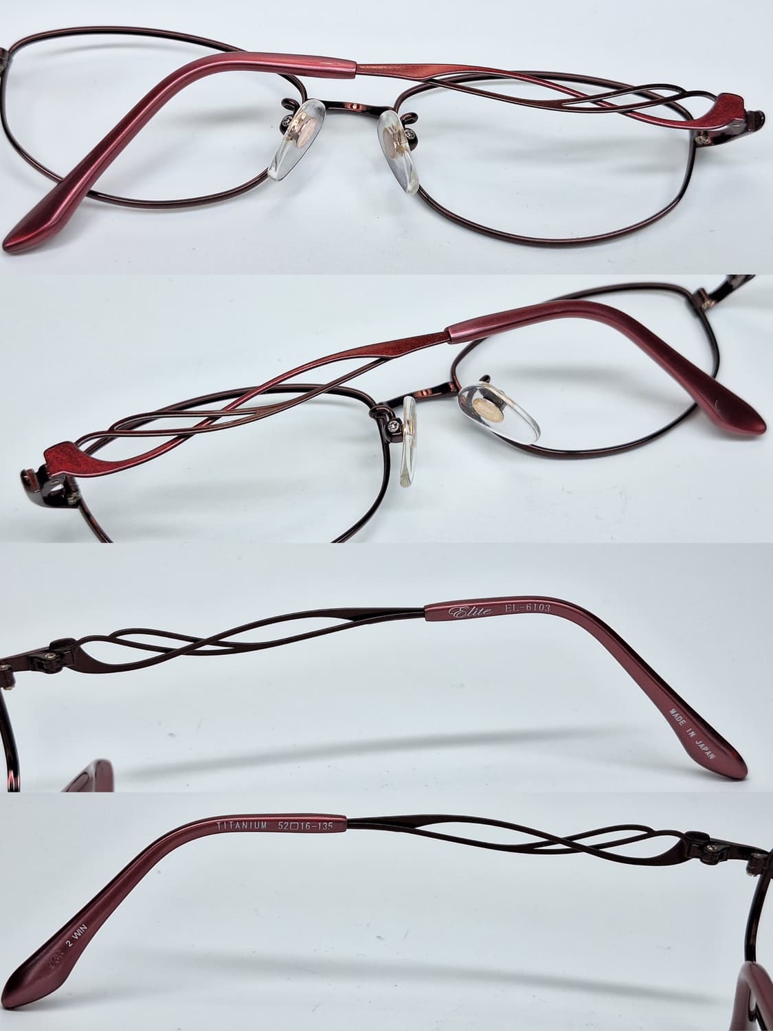 일본제 티타늄 와인 웰링턴 안경테 ELITE EL-6103 꽈배기 템플 상품이미지2