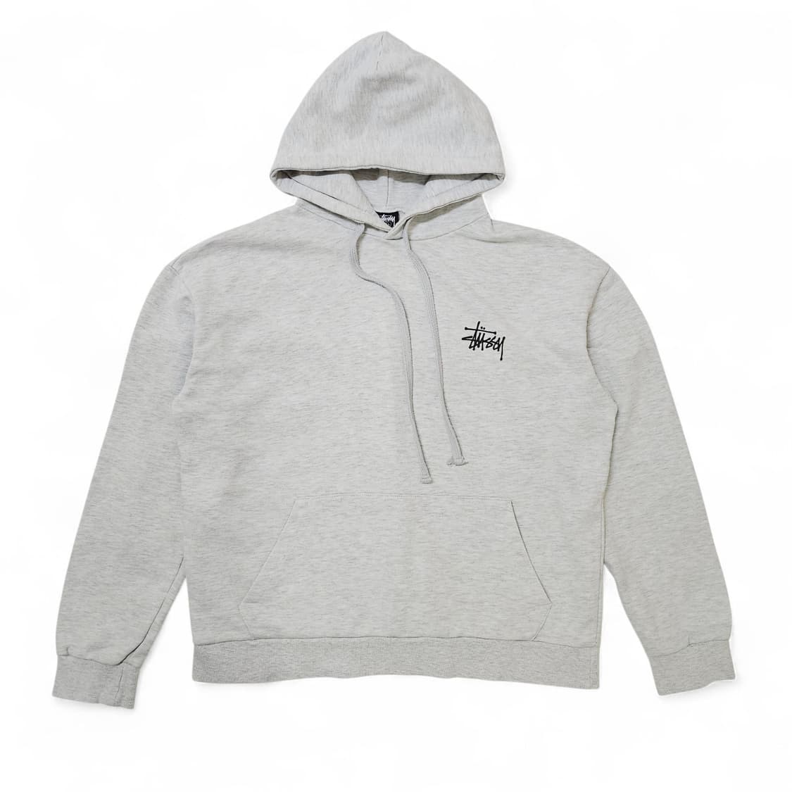 [L][스투시 STUSSY] 베이직 백로고 후드티 멜란지그레이 상품이미지2