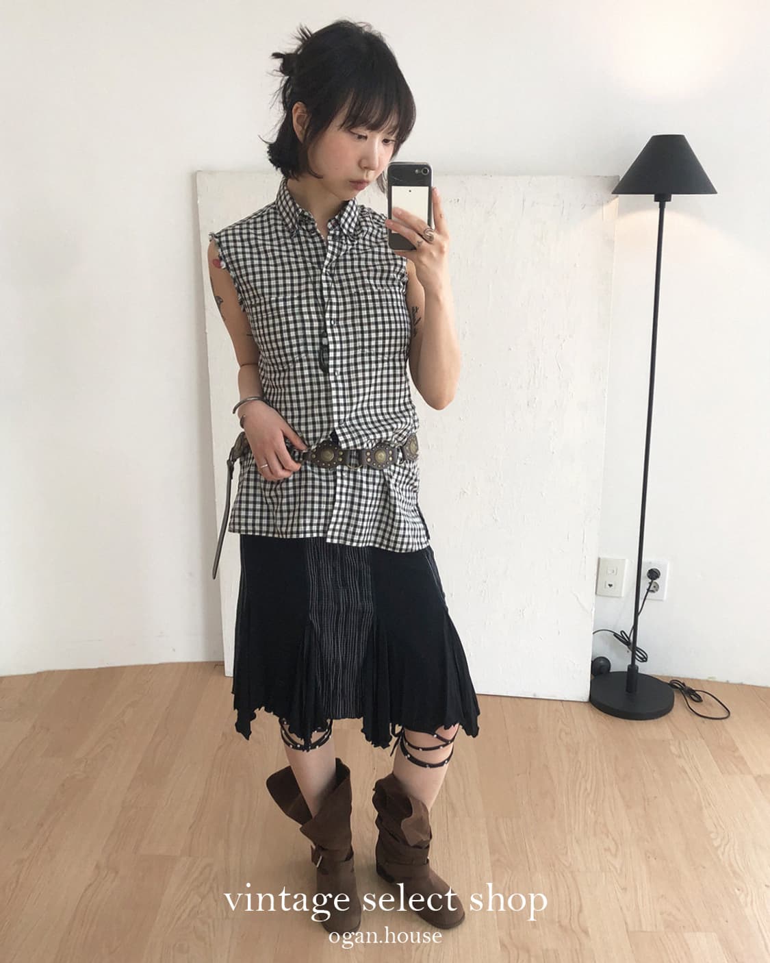 vintage pearl ribbon capri leggings 상품이미지3