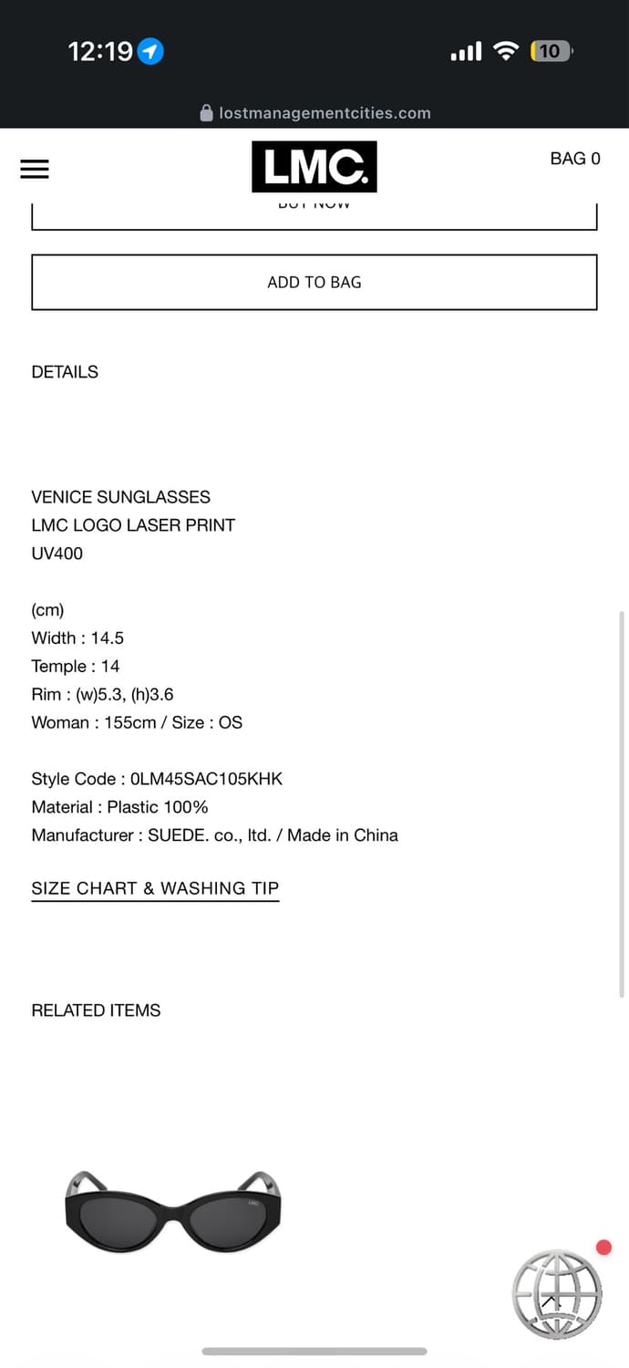 LMC OG 로고 선글라스 카키 상품이미지6