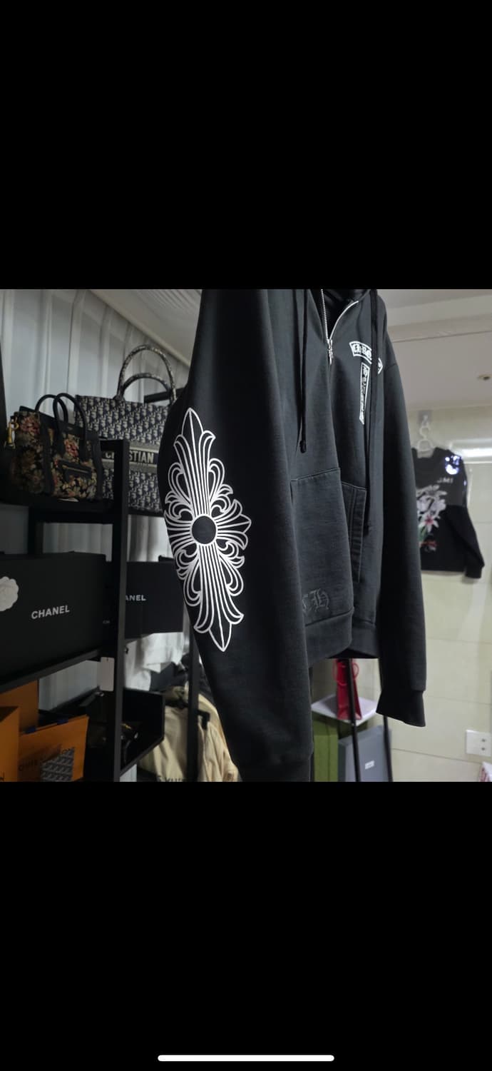 크롬하츠 티바로고 홀스슈 플로랄 후드집업 m 오버핏 상품이미지3