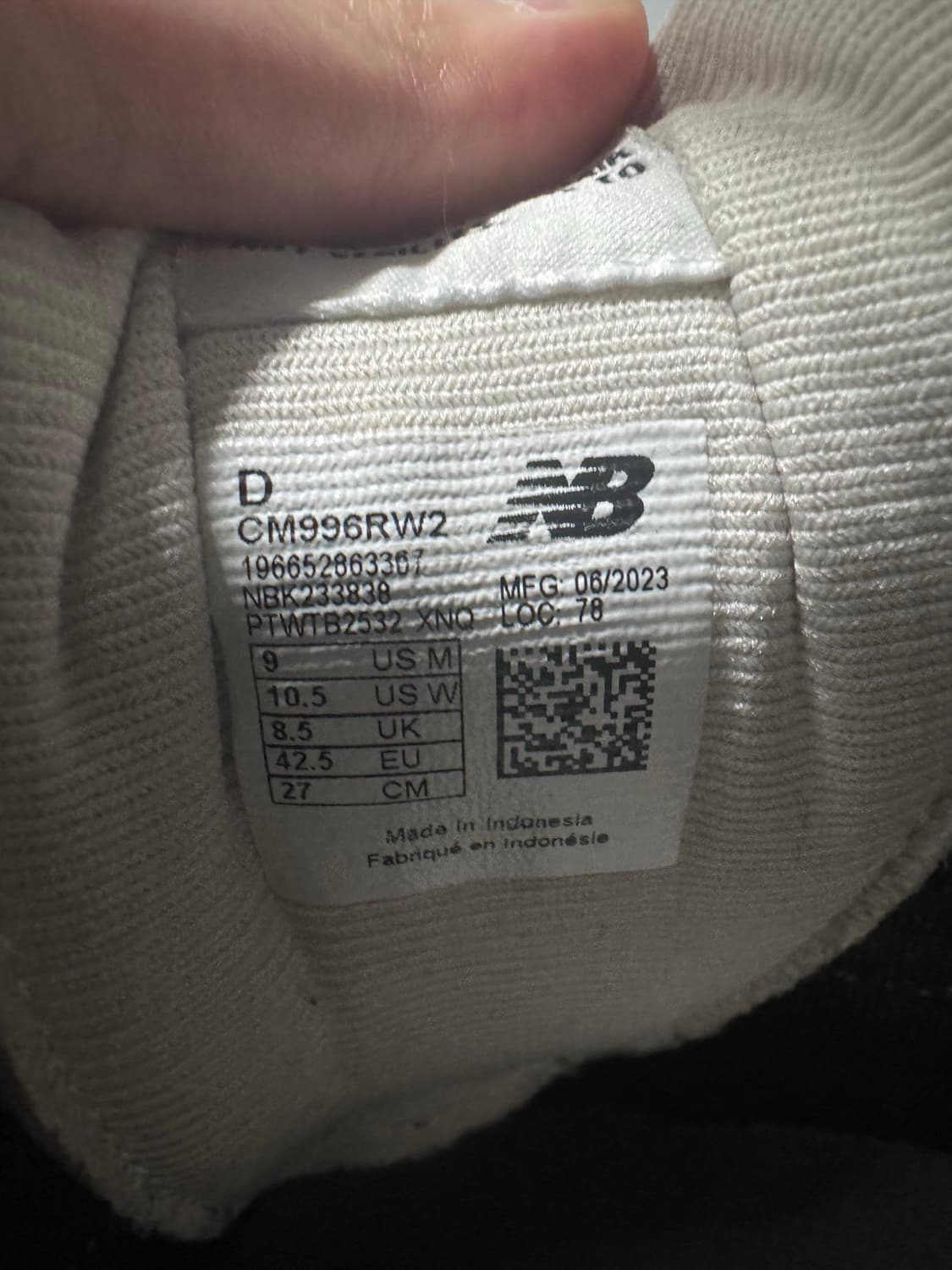 뉴발란스 996 퍼플 270 상품이미지3