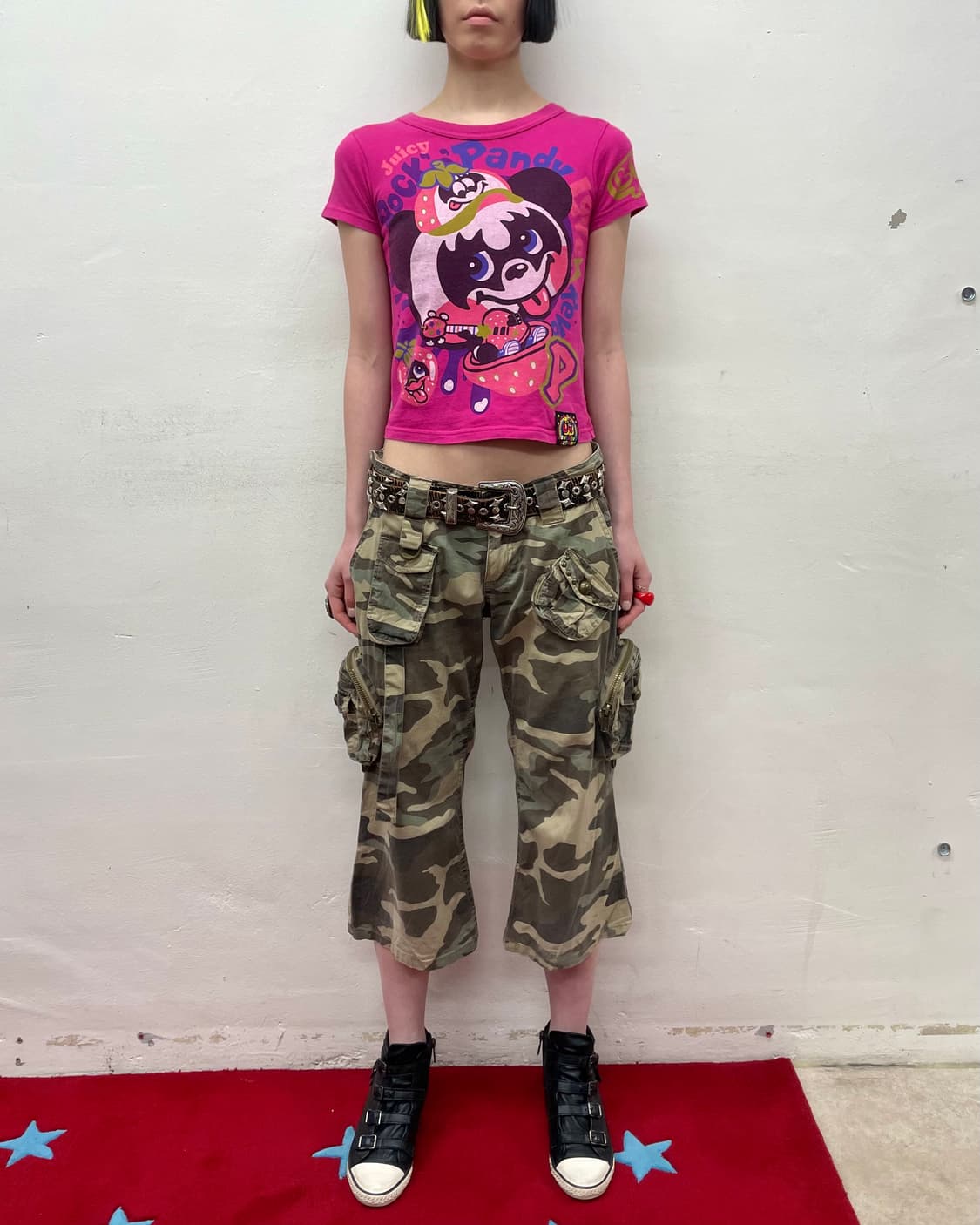 Love Strawberry Panda Pink T-shirt  상품이미지4