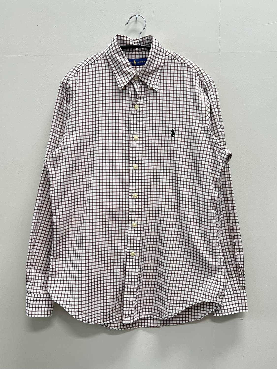 폴로랄프로렌 체크셔츠 화이트/브라운 상품이미지2