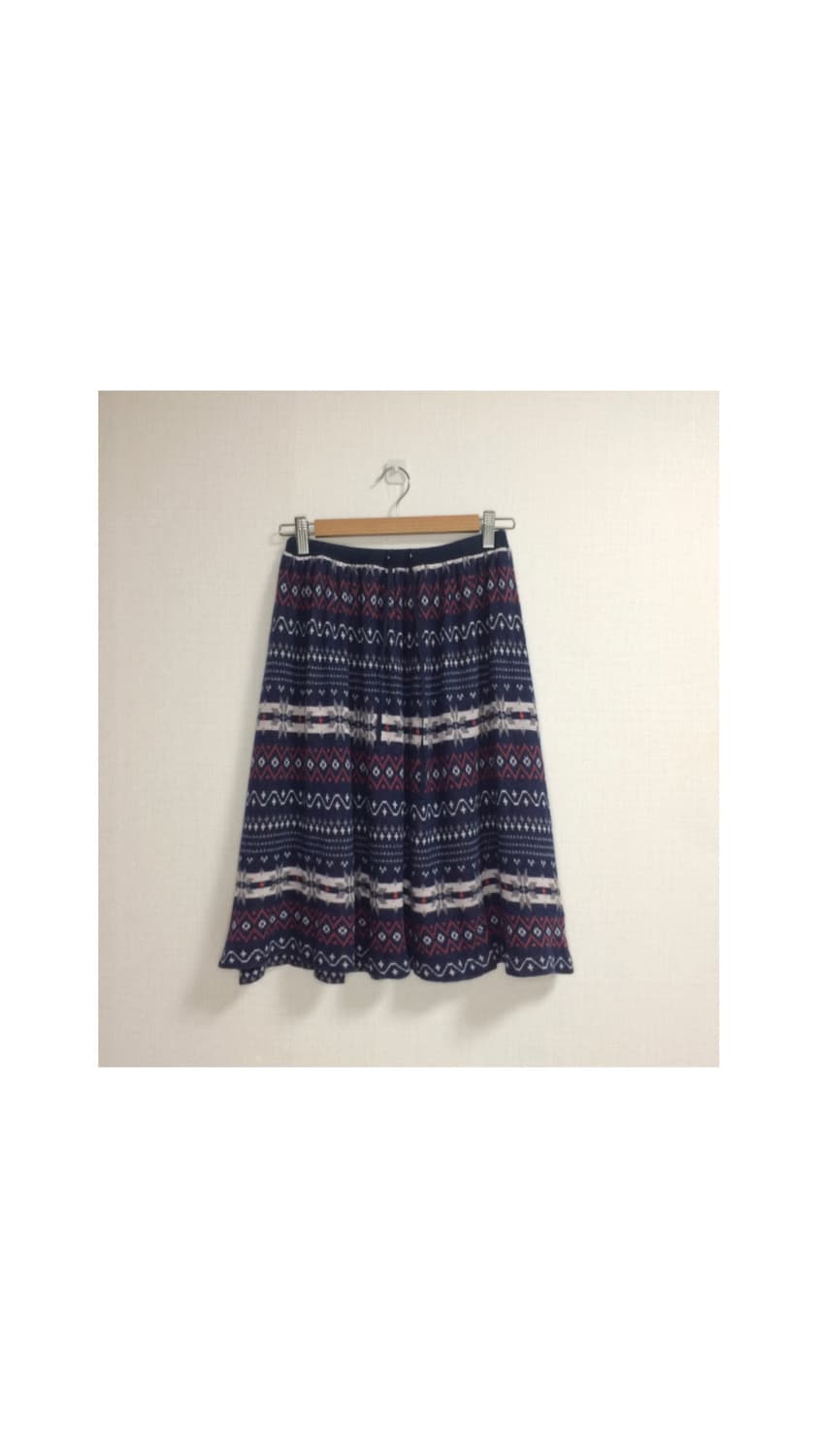 빈티지 노르딕 네이비 니트 스커트 상품이미지1
