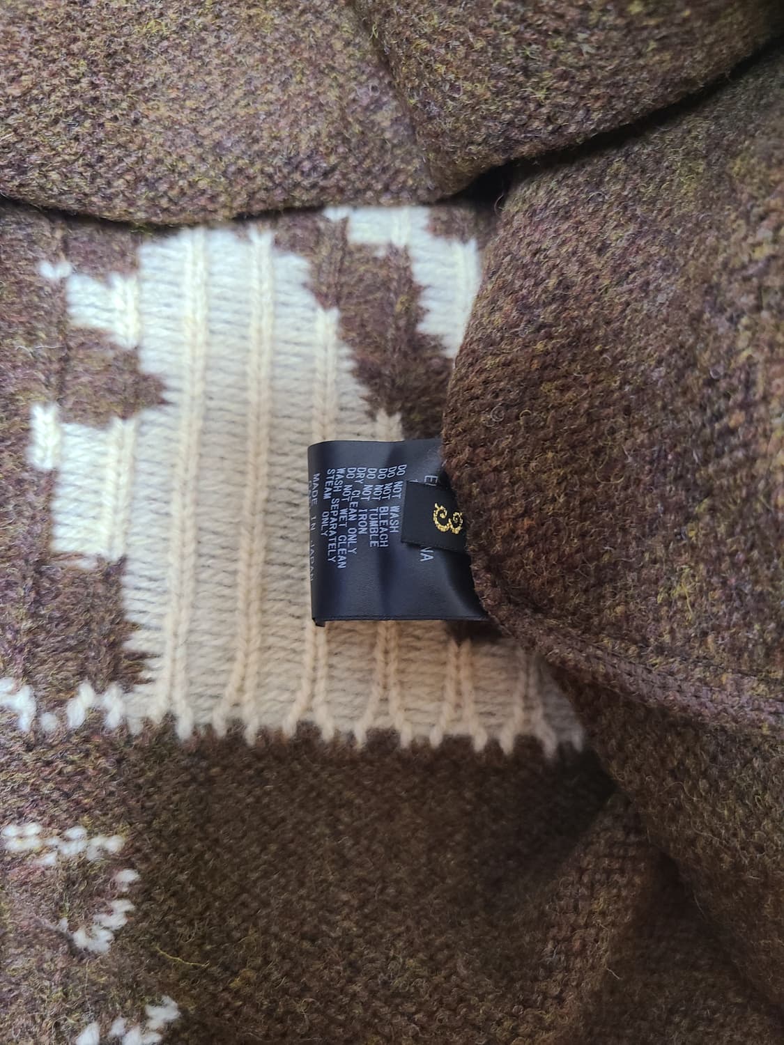 캐피탈 5G 울 본 니트 크루넥 스웨터 브라운 상품이미지4