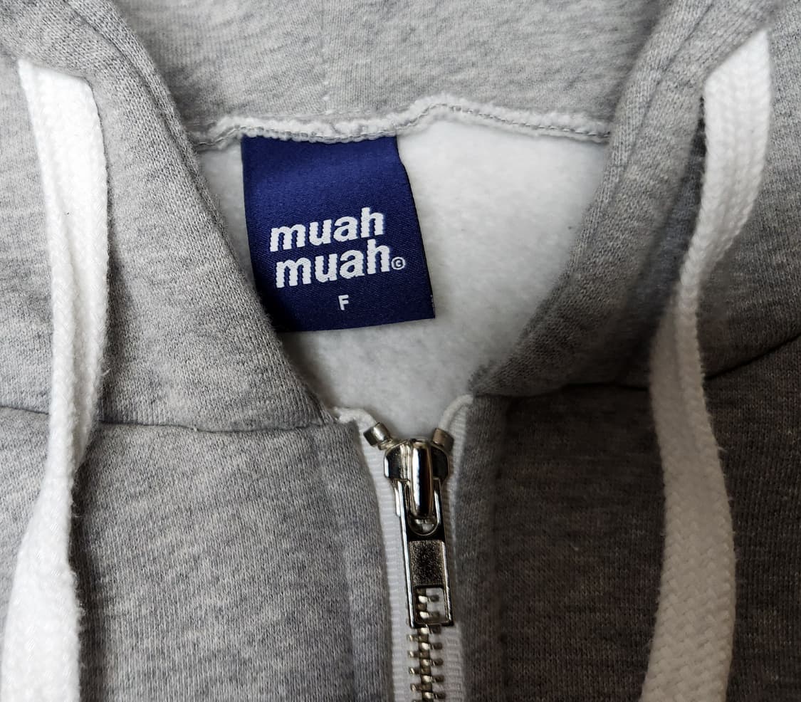 무아무아 스몰로고 그레이 후드티 FREE 상품이미지5