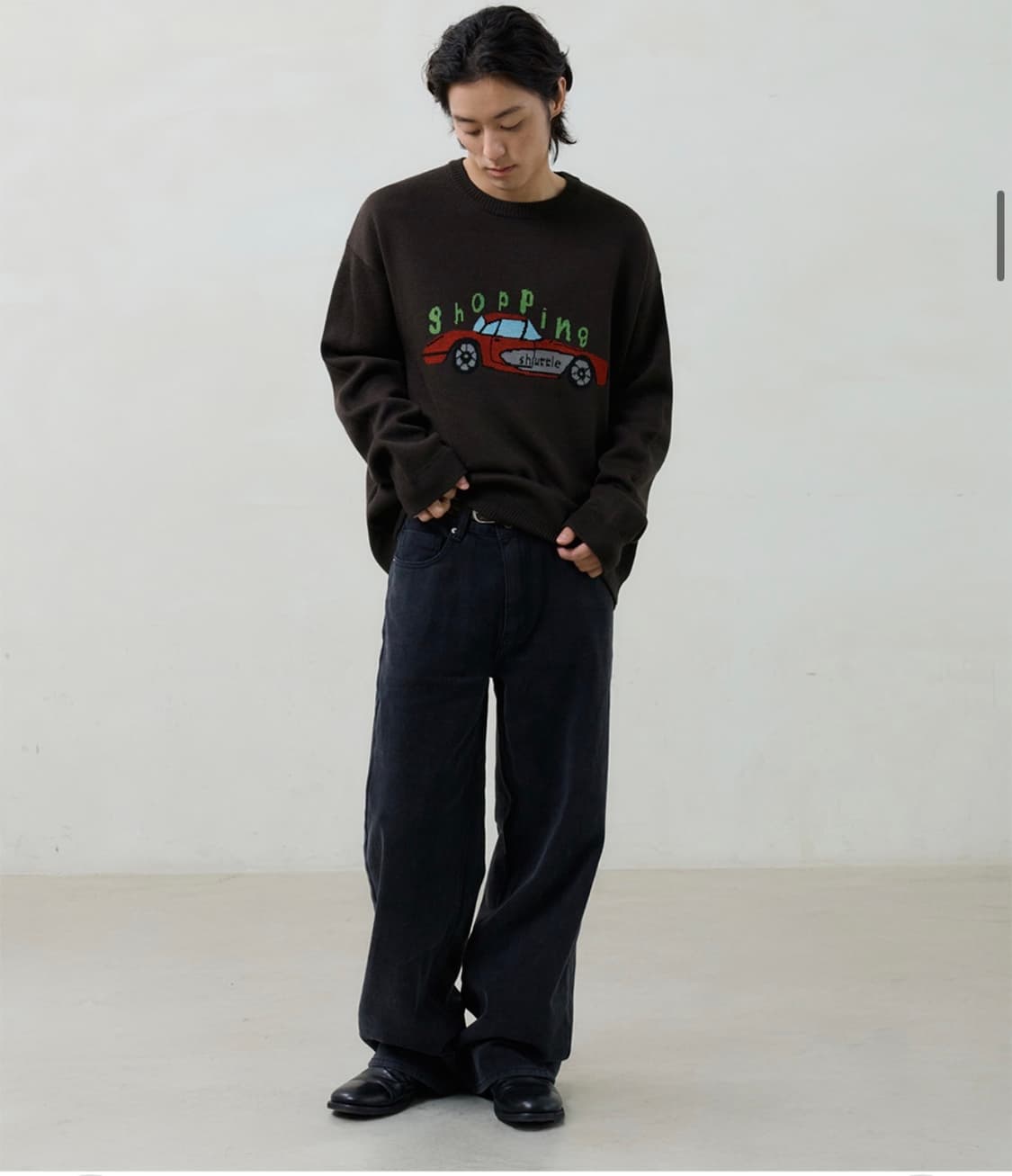 노운 shopping car knit dark brown 상품이미지2