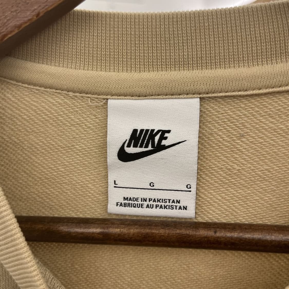 나이키 NSW 클럽 프렌치 테리 빈티지 오트밀 맨투맨 L C10948 상품이미지5