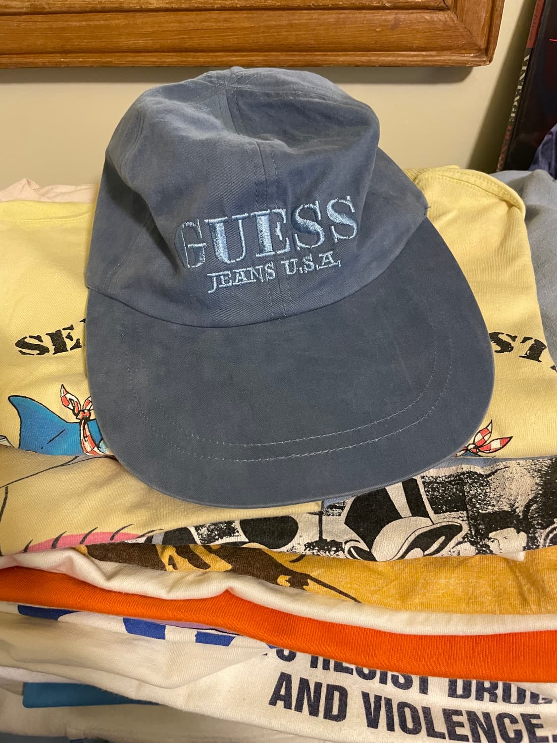GUESS JEANS USA Vintage Faded Blue Cap 상품이미지2