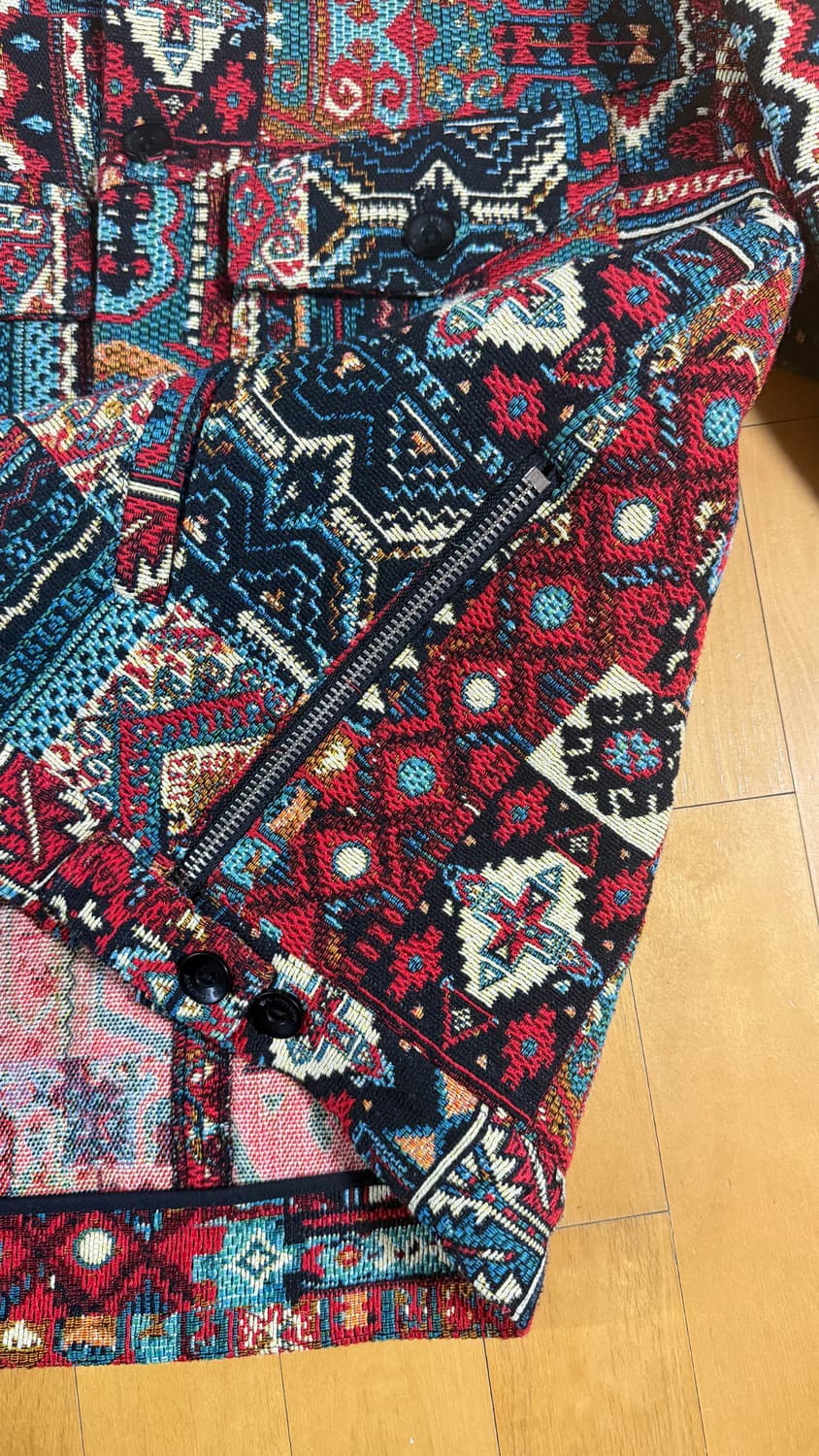 앤더슨벨 Andersson bell 레드 자카드 트러커 자켓 상품이미지4