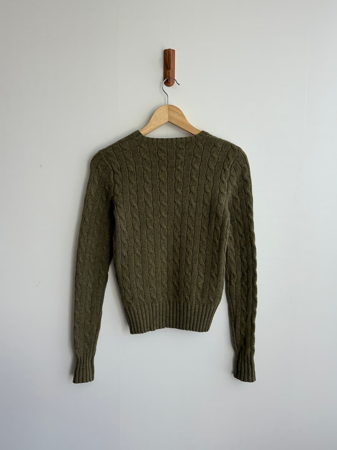 폴로 랄프로렌 캐시미어 혼방 울 꽈배기 니트 M 상품이미지3