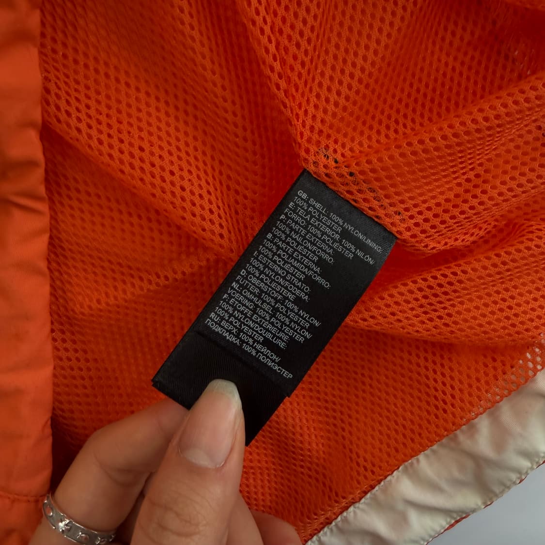 The north face 노스페이스 그레이 오렌지 배색 바람막이 상품이미지8