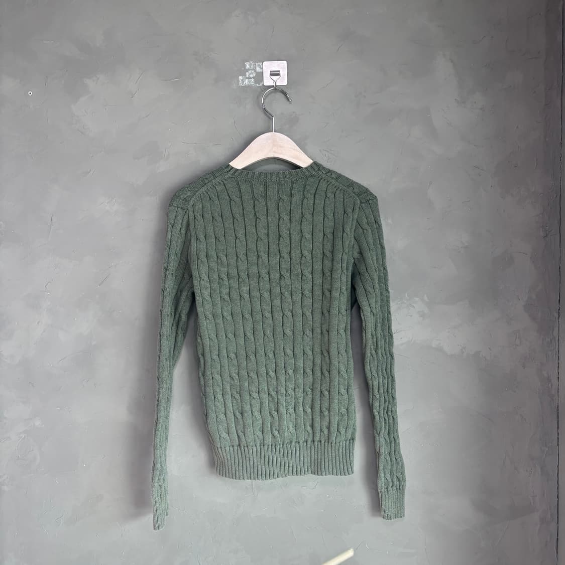 폴로 랄프로렌 꽈배기 니트 카키 피스타치오 상품이미지4