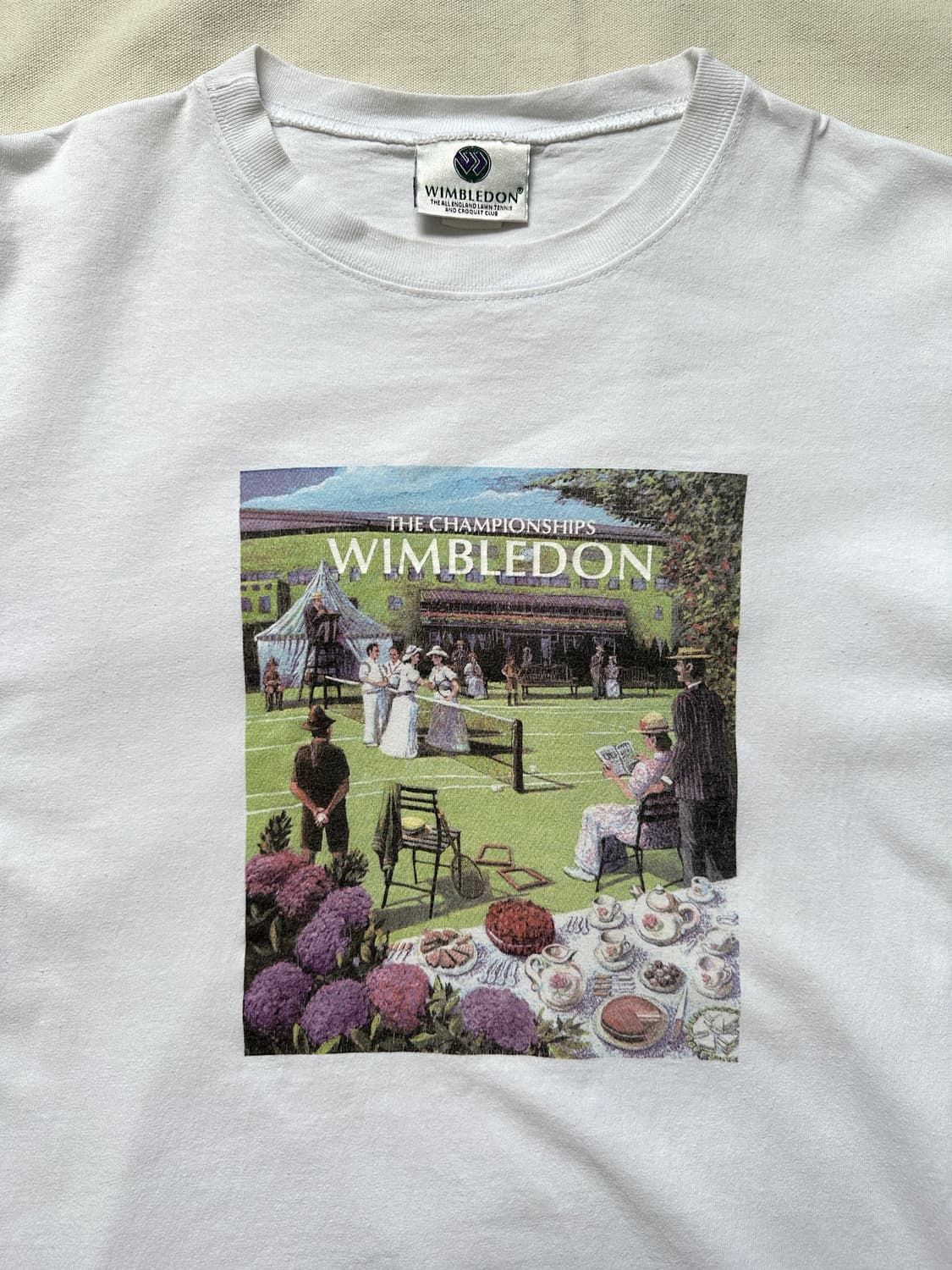90s 윔블던 챔피언십 빈티지 그래픽 티셔츠 L made in USA 상품이미지2