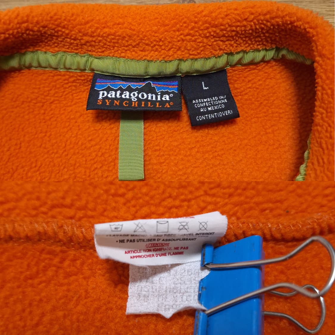 90s 빈티지파타고니아 신칠라 스냅티 오렌지 L 상품이미지3
