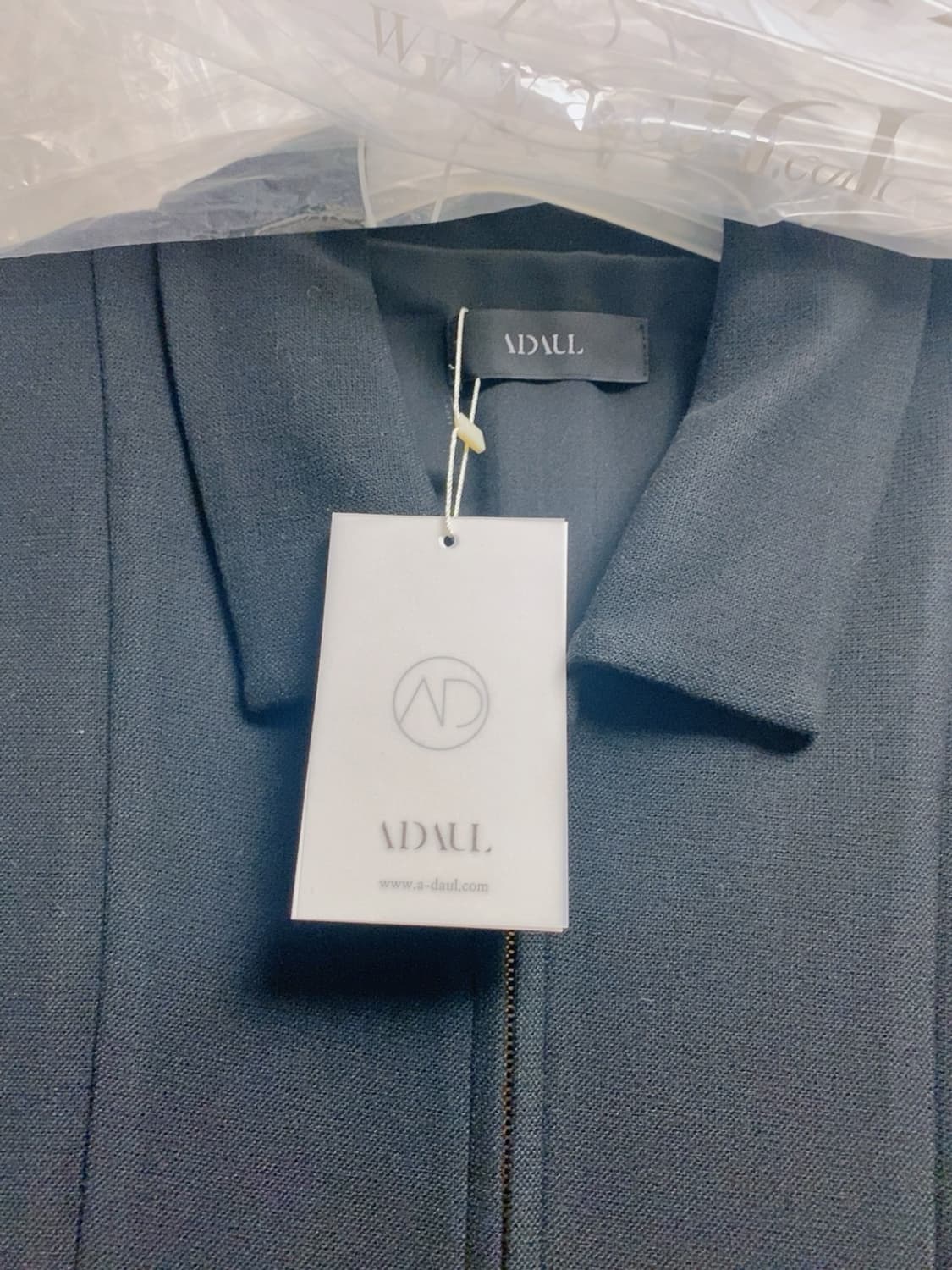 어다울) Zip up simple long dress - black-S 상품이미지3