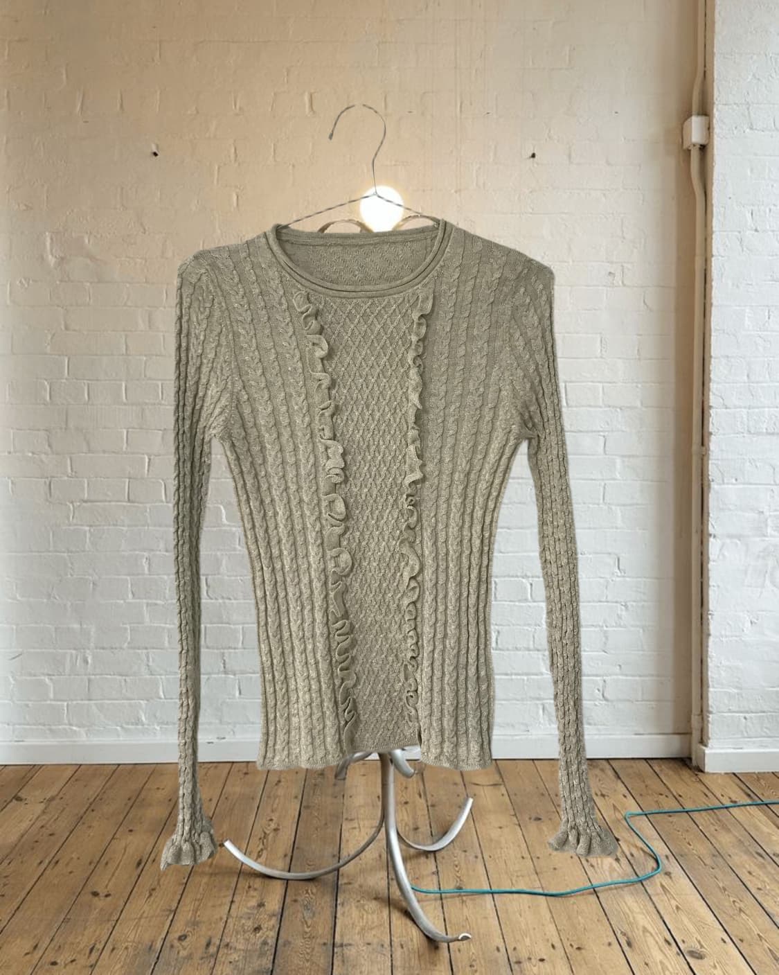 vintage ruffle slim-fit knit 상품이미지7