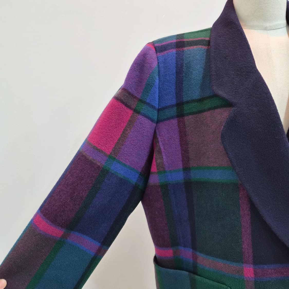 울90% 멀티 체크 하이퀄리티 코트 상품이미지8