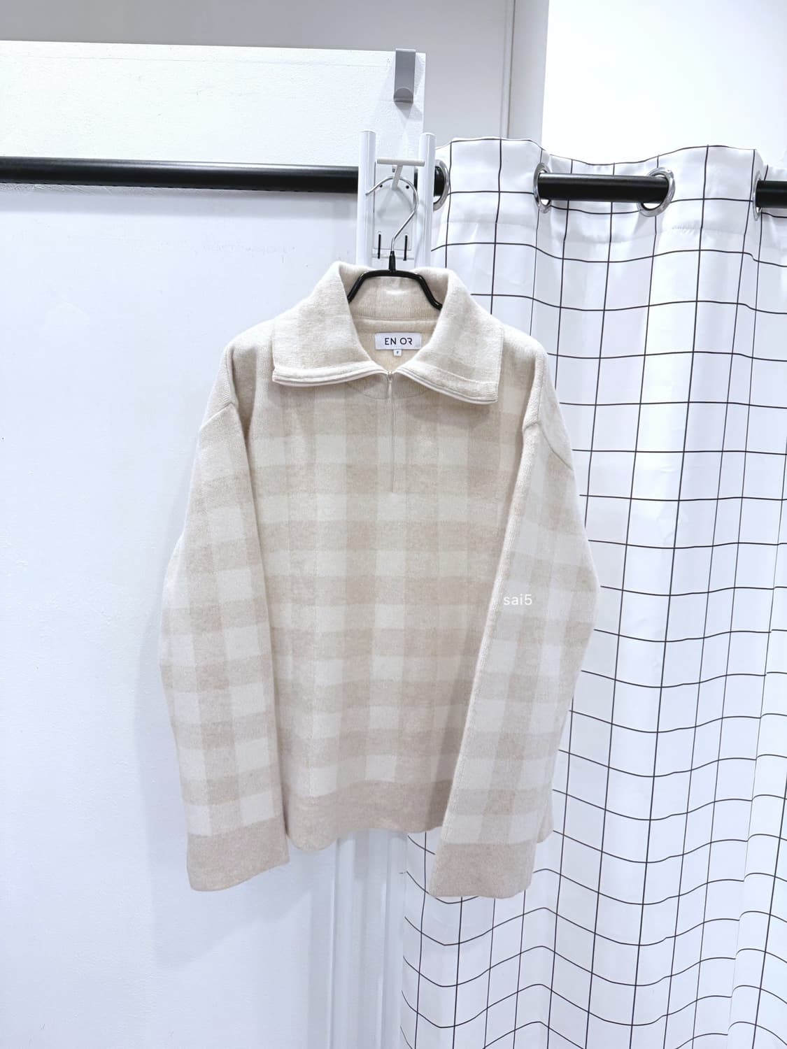 엔오르 울 캐시미어 니트 하프집업 상품이미지1